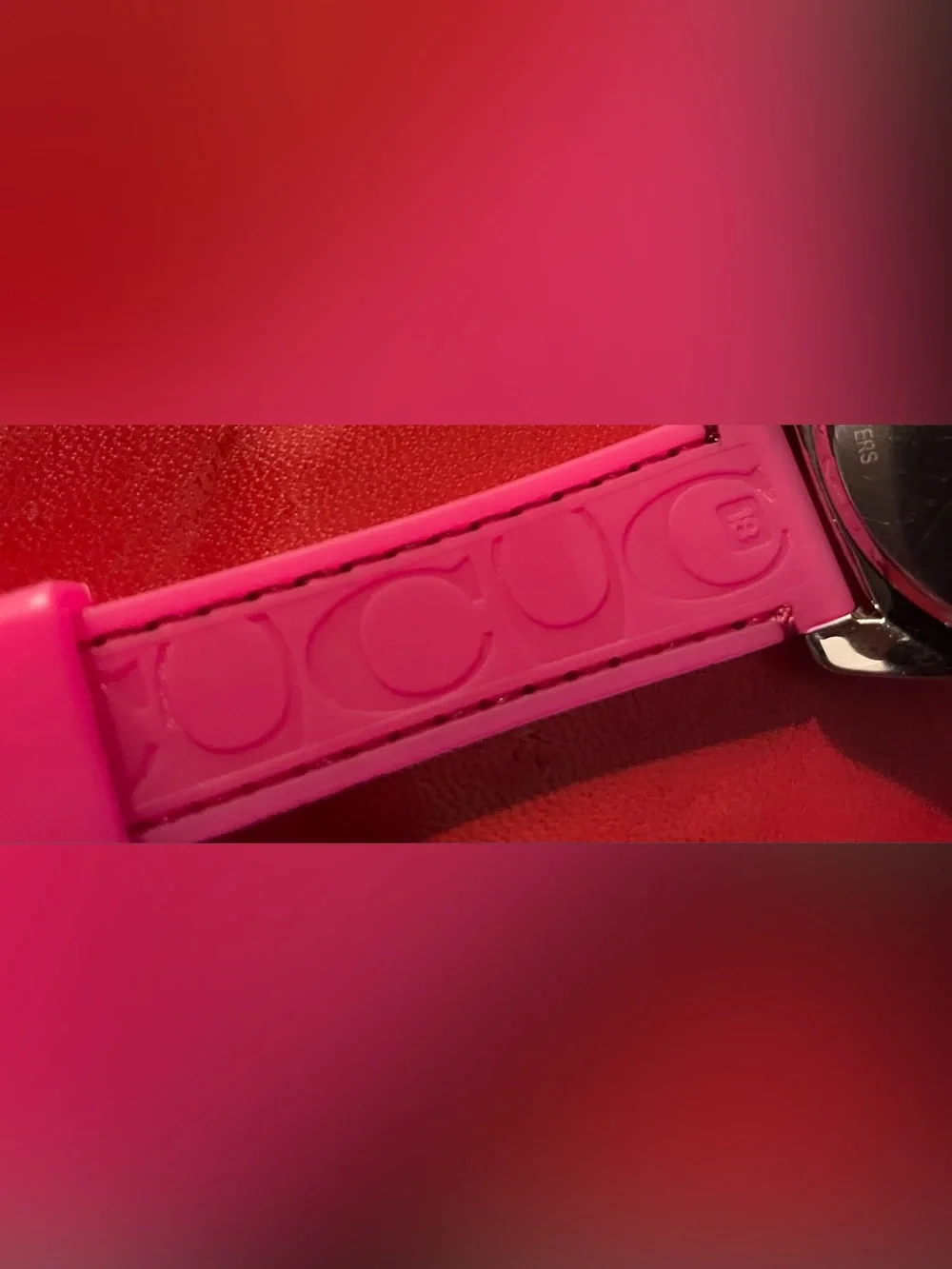 Coach Hot Pink Women's Stainless Steel Accent Watch